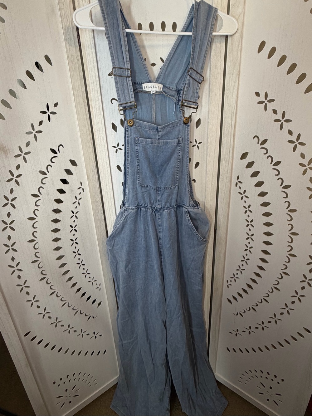Lightweight Wide Leg Tencel Denimal Overalls